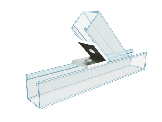 Channel 60º-75º Angle Fittings 2 Holes