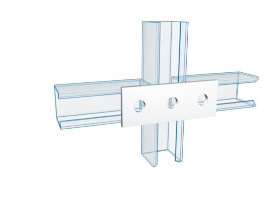 Channel Flat Fittings 3 Holes