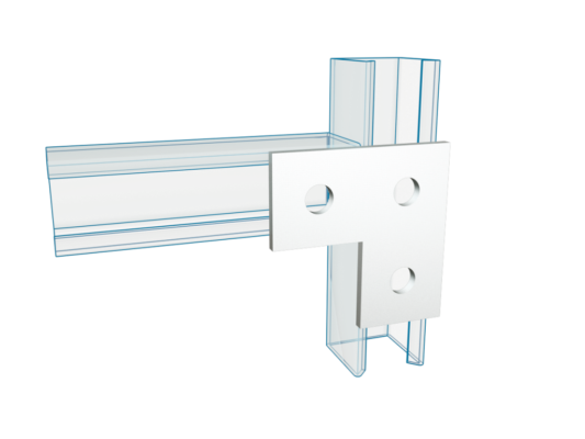 Channel Flat Fittings L Type 3 Holes