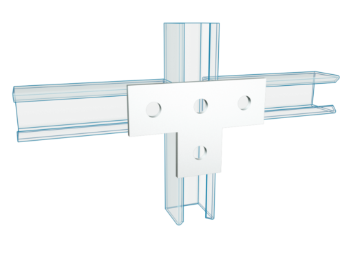 Channel Flat Fittings T Type 4 Holes