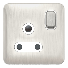 Presa Telefonica Singolare Schneider Electric Lisse – Acciaio Inox Con Inserto Bianco, GGBL7061WSS, Senza Viti